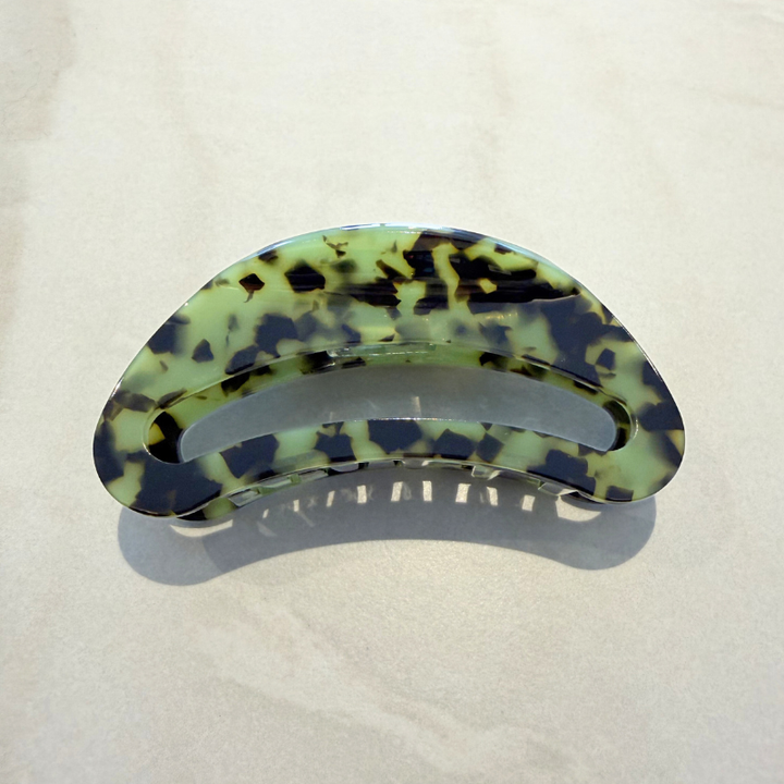 Grün schwarz gemusterte Haarspange Haarklammer 