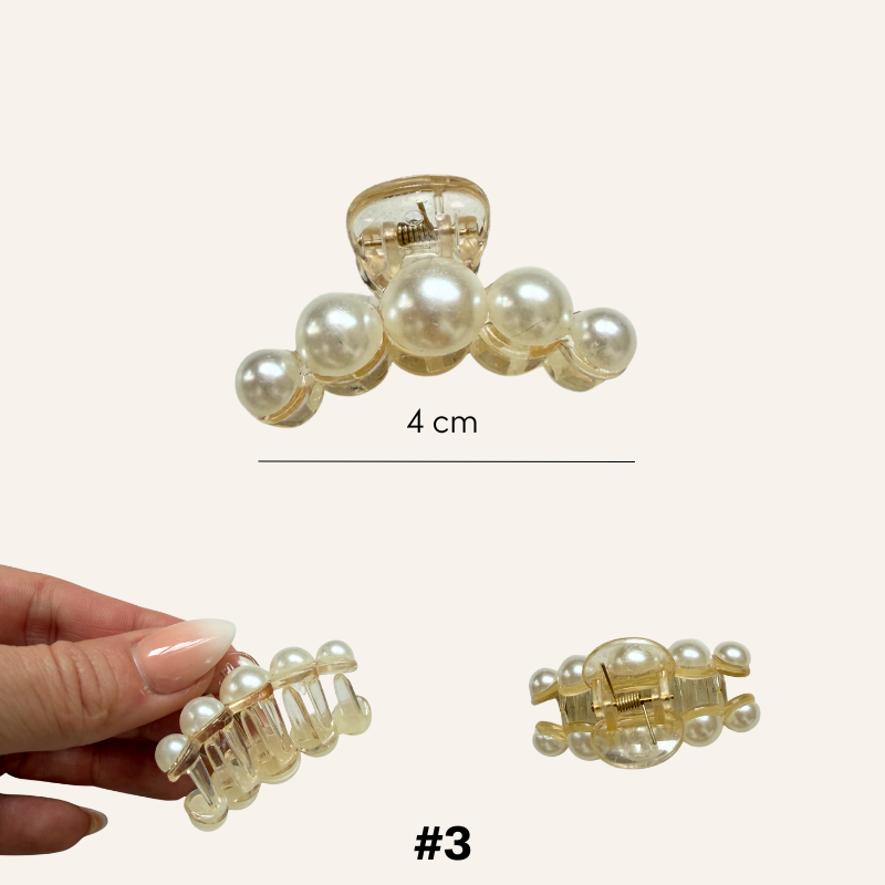 Haarschmuck Perlen Haarklammer mit grossen Perlen 