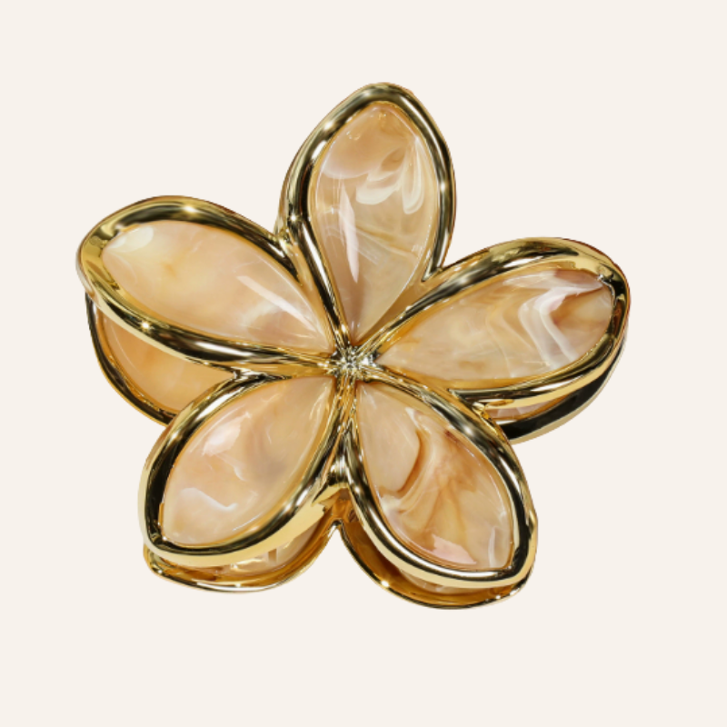 Haarklammer Blumen Golden Chic