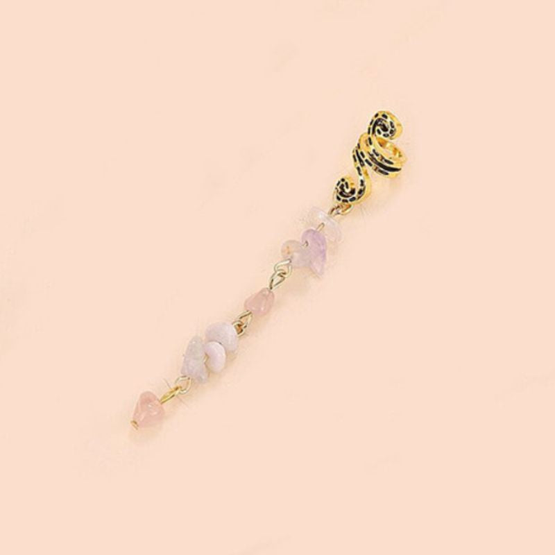 Rosa Mineralsteine Haarschmuck, Haar Accessoires für deine perfekte Boho Frisur 