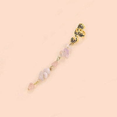 Rosa Mineralsteine Haarschmuck, Haar Accessoires für deine perfekte Boho Frisur 