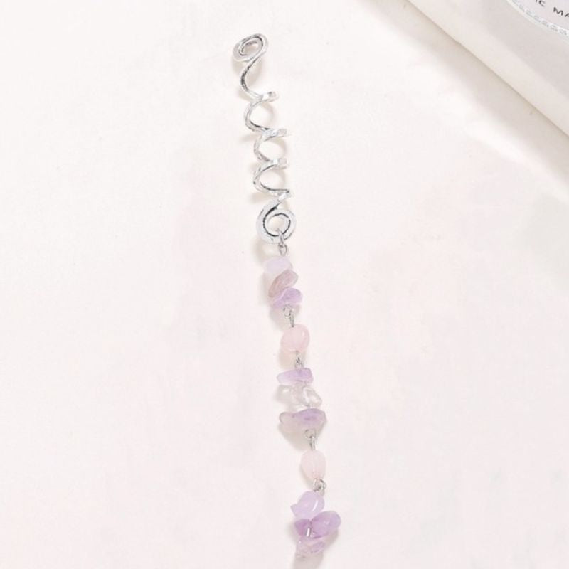 Mineralsteine Haarschmuck Haar Accessoire für deine perfekte Festival Hippie Frisur 