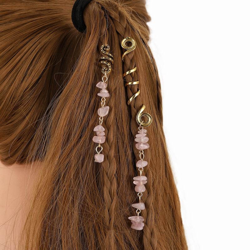 Boho Festival Haarschmuck - Spiralen und Mineralsteine für einen einzigartigen Style