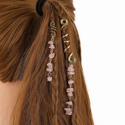 Boho Festival Haarschmuck - Spiralen und Mineralsteine für einen einzigartigen Style