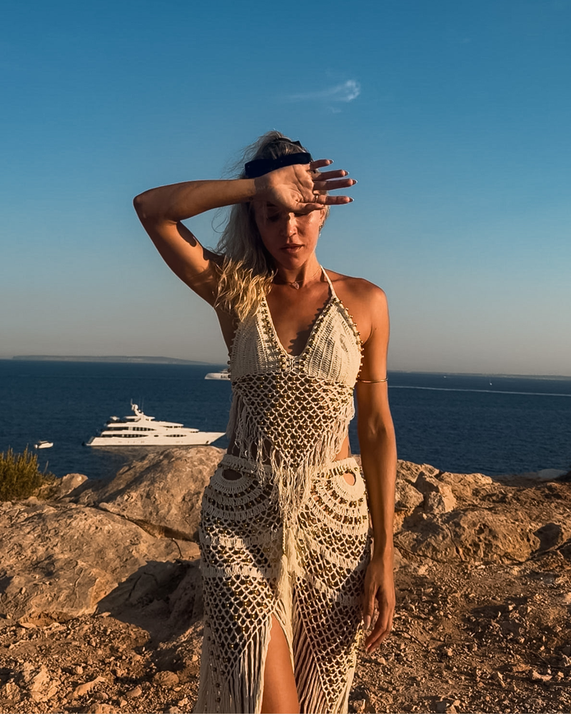 handgemachtes Crochet Häkel Set Boho Chic Luxury Look 
