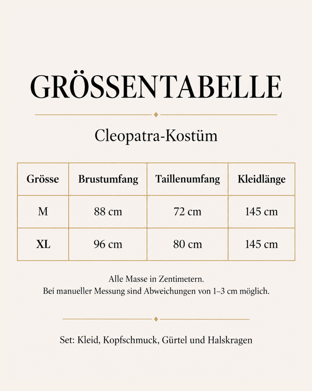 Cleopatra Kostüm Kleid