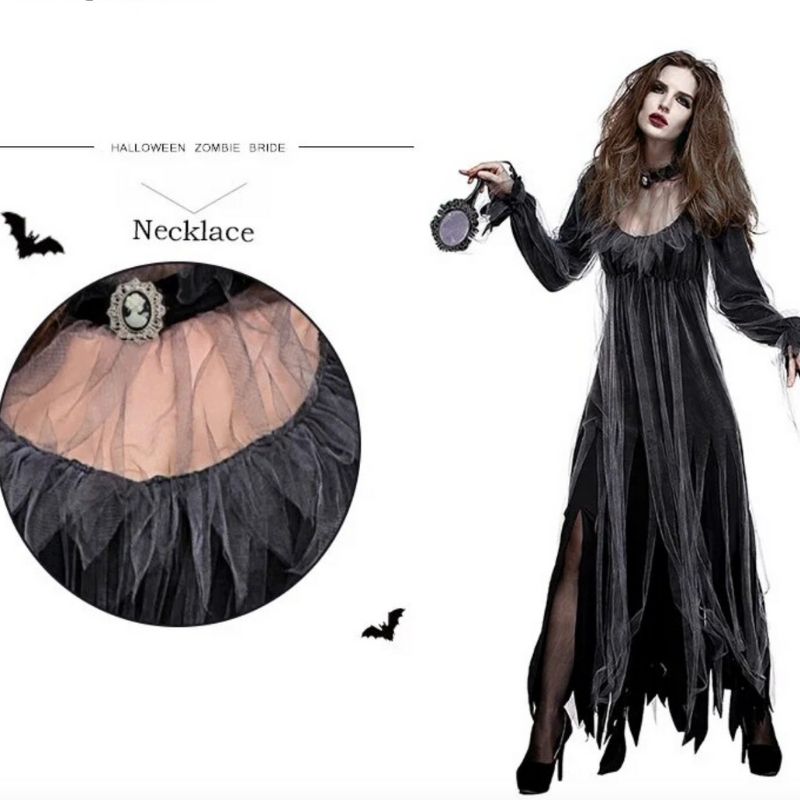 Vampir Dracula Kostüm Kleid - Halloween Outfit für Damen online bestellen 