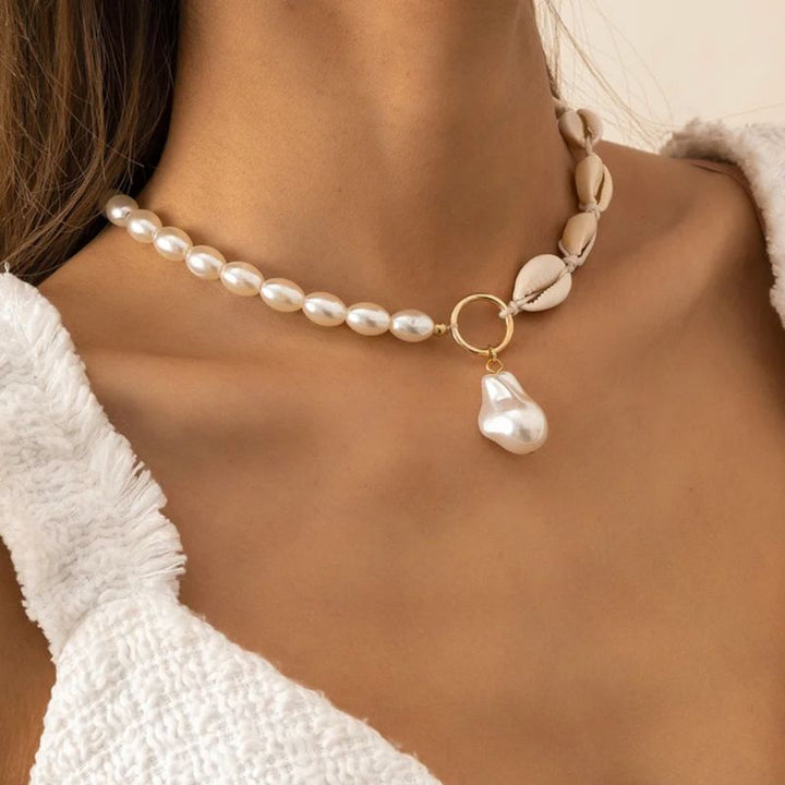Perfekter Sommer Schmuck mit dieser Perlen Muschel Halskette
