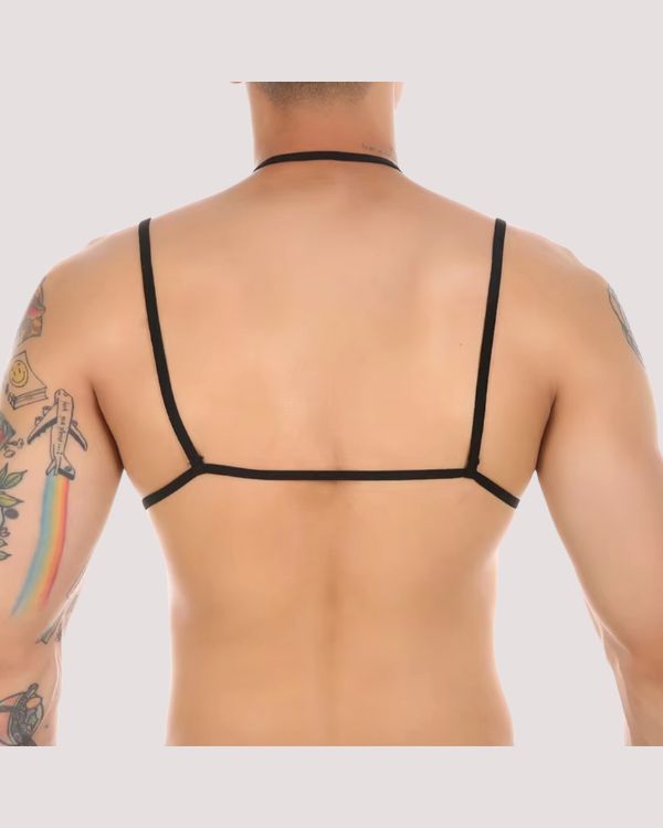 Herren BH in schwarz - Cut-Out Männer BH Reizwäsche