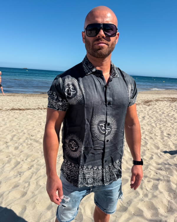 Boho Fashion Herren OM Hemd Sommer
