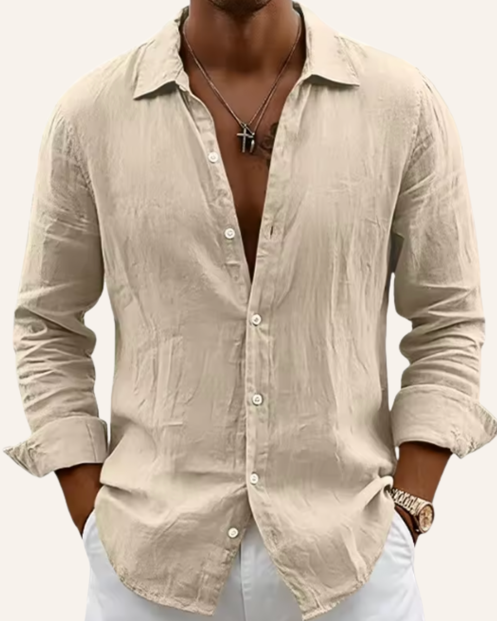 Herren Leinenhemd Mirano