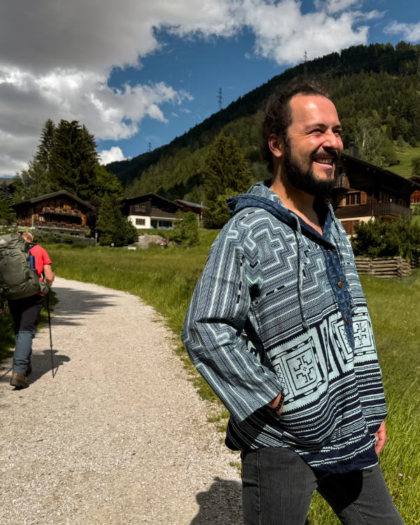 Oversize Herren Kapuzen Hippie Look Jacke