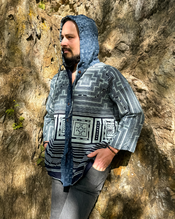 Sommerjacke Herren leicht Baumwolljacke Männer | Hippie Look aus Thailand