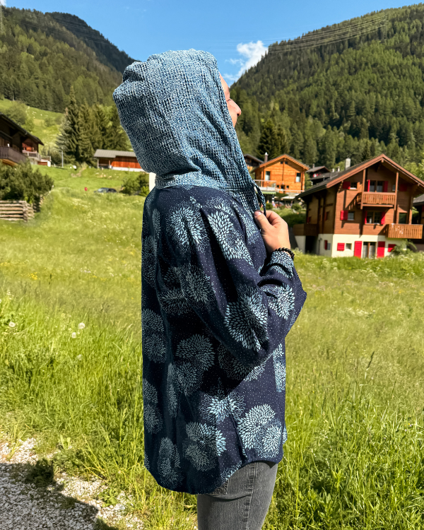 Herren Kapuzenjacke Hippie Spiritual Blumen Männer Outfit