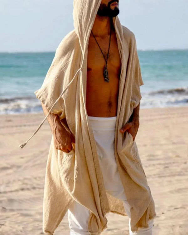 Bohemian Cape für Männer – Sommer Outfit Idee - Boho Herren Kimono 