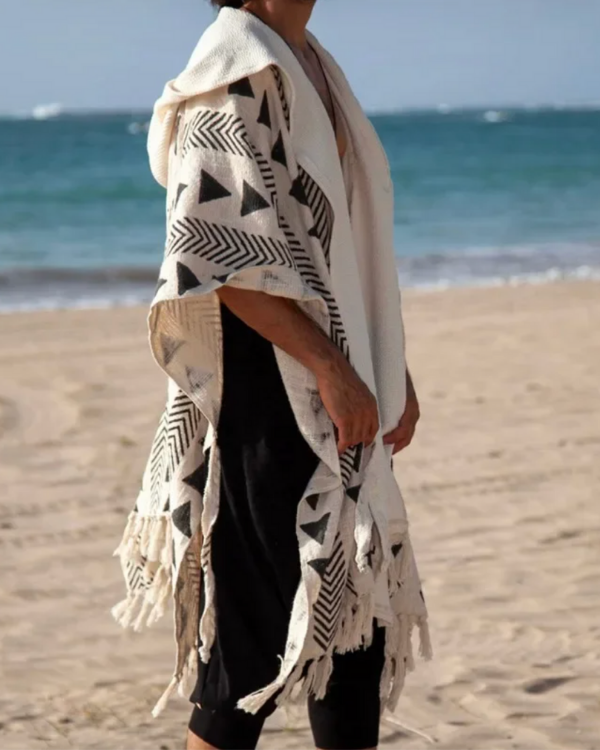 Ibiza Männermode Boho - Kapuzen Kimono für Herren 