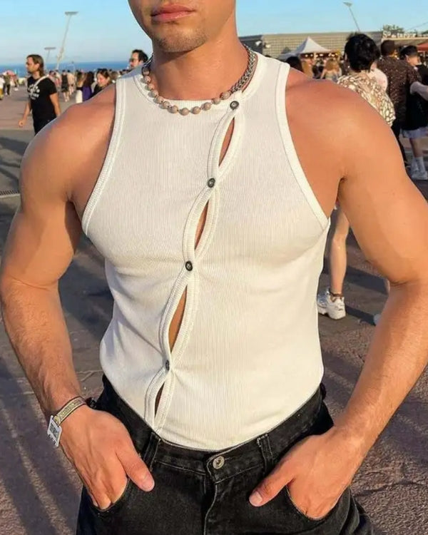 Stylisches Tank Top mit Cut-Outs und ohne Aermel 