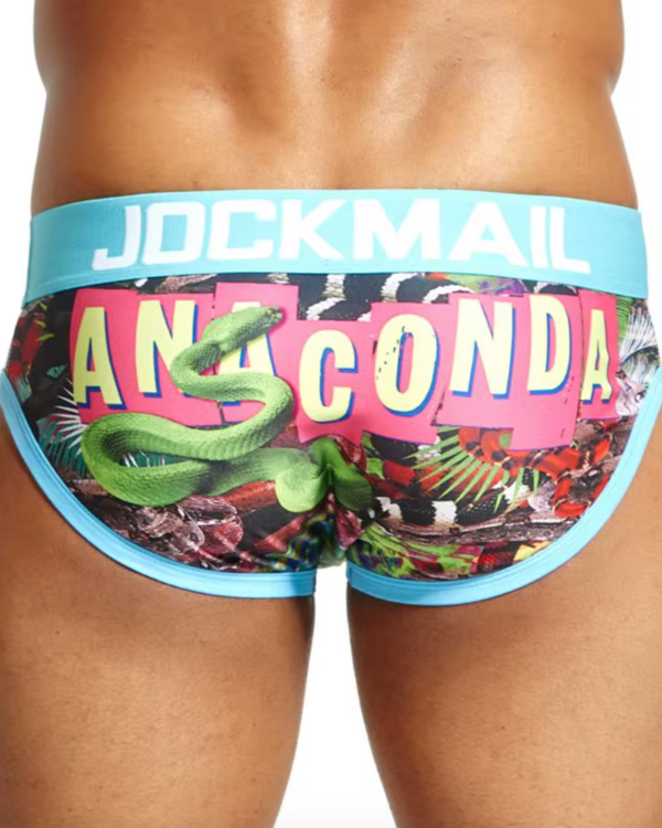 heisse Männer Boxershorts Unterhose mit Anaconda Schriftzug und Schlangen Motiv 
