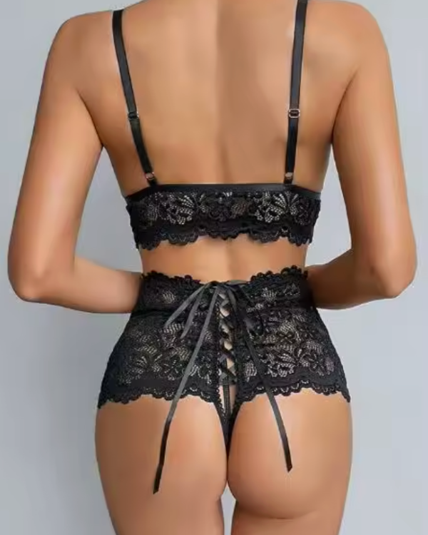sexy high waist dessous damen schwarz