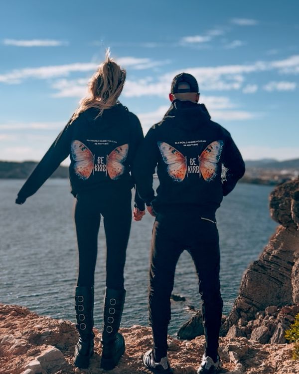 Unisex Pullover für Sie und Ihn - Partnerlook Pullover Hoodie BE KIND 