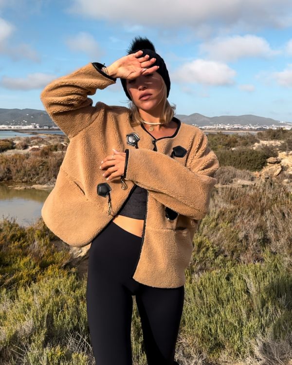 braune stillvolle Damen Jacke aus Kaschmir gemischt 