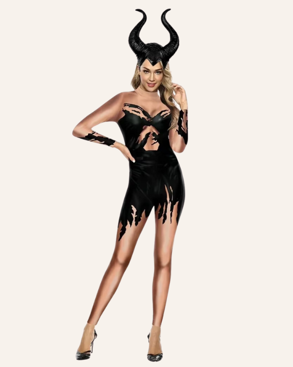 Damen Jumpsuit Overall im Teufels Look - Halloween Outfit Damen online bestellen