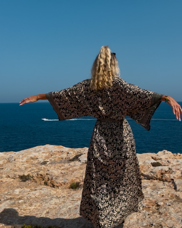 Festival Sommer Kimono Outfit - Langer Bohemian Kimono Cardigan 