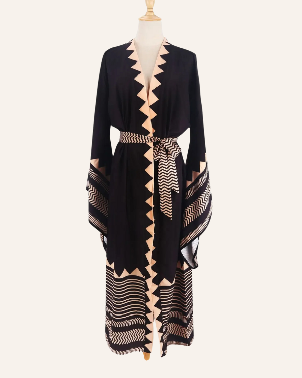 Boho Sommerkleidung Maxi Kimono - Langer eleganter Boho Chic Kimono 