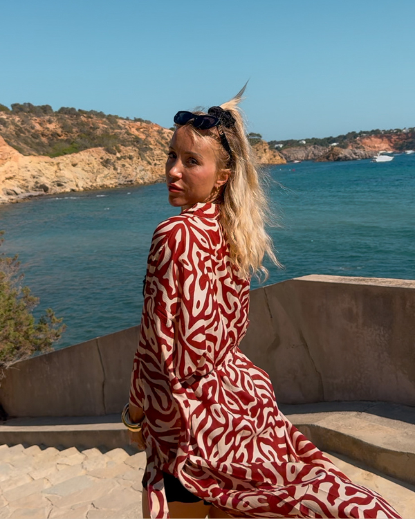 Boho Hippie Kimono im Ibiza Tulum Style mit Muster 