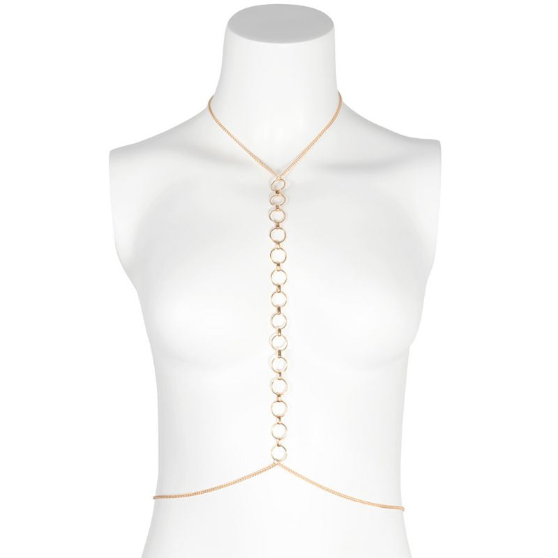 Goldener Eleganter Körperschmuck mit Kreisringen für Damen