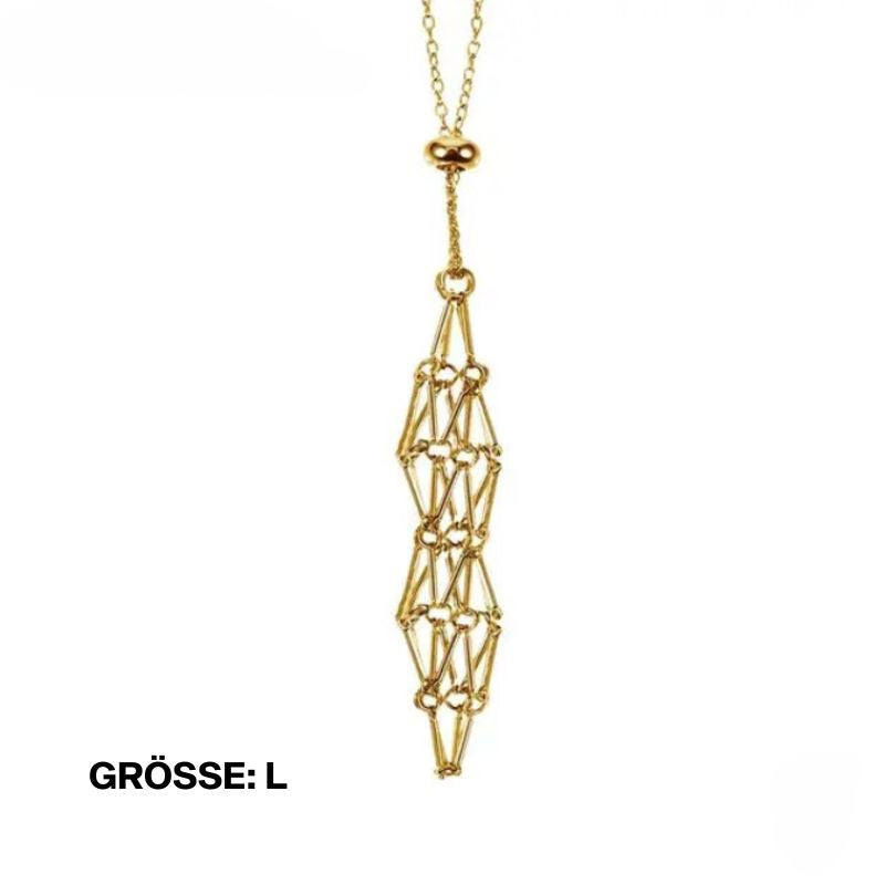 goldene Kette mit Netz für dein Kraftstein - Must-Have Schmuck 