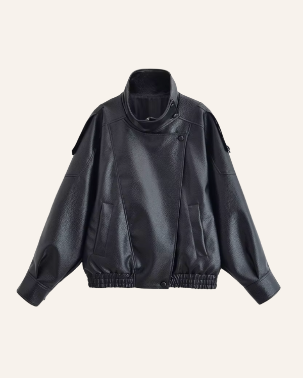 Kunstleder Jacke Black Aura