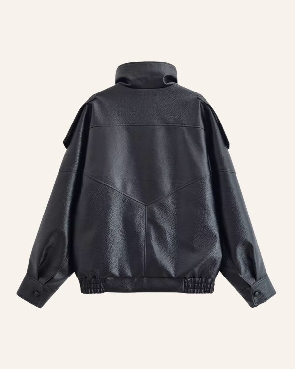 Kunstleder Jacke Black Aura