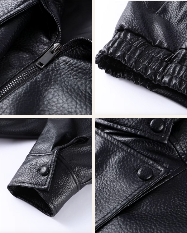 Kunstleder Jacke Black Aura