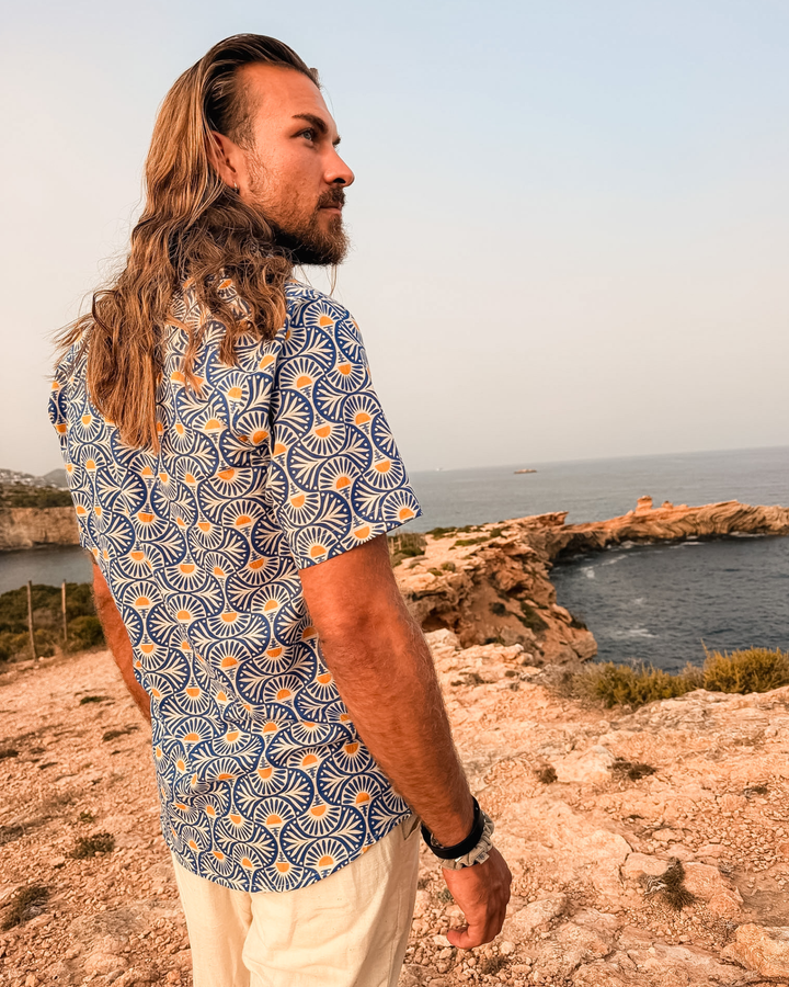 Boho Ethno Fashion Herren Hemd im Ibiza Style 