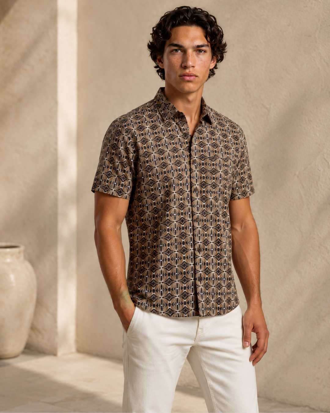 Kurzarm Herren Hemd Terra Tribe