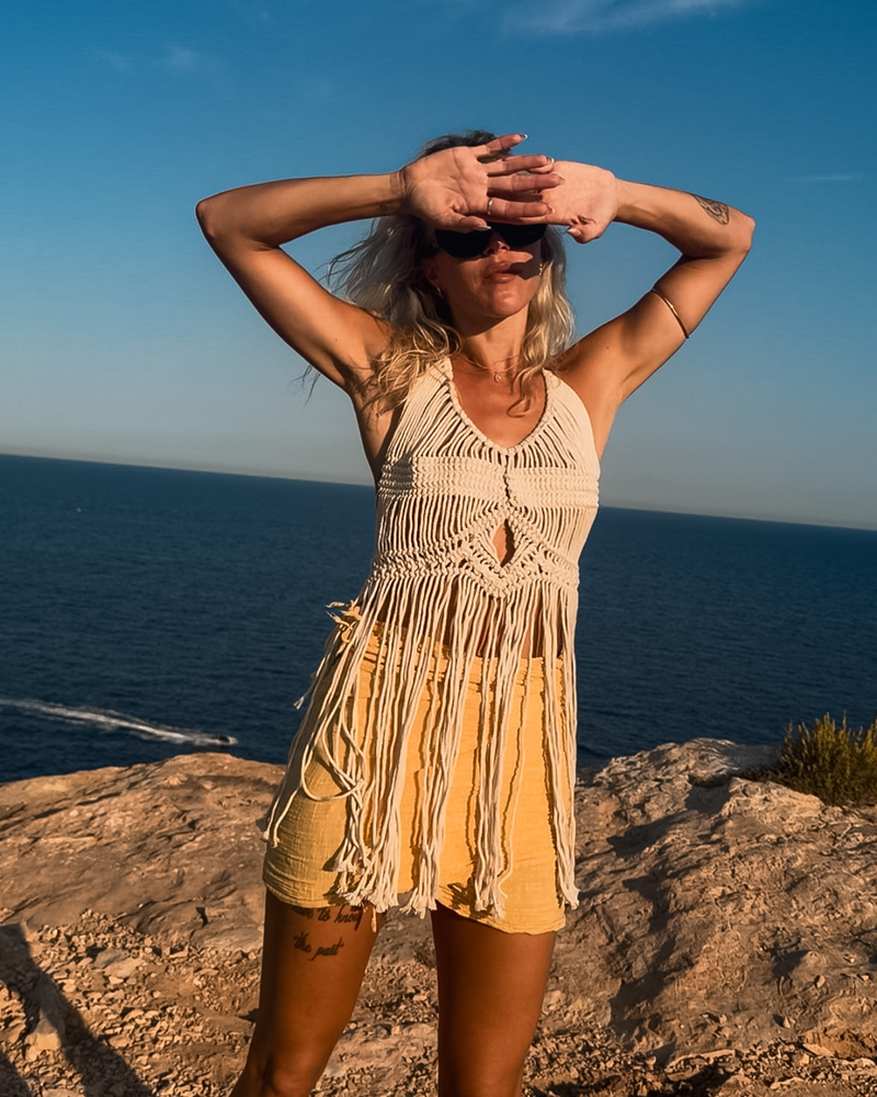 Kurzes Makramee Top Ibiza | Festival Boho Chic Outfit 