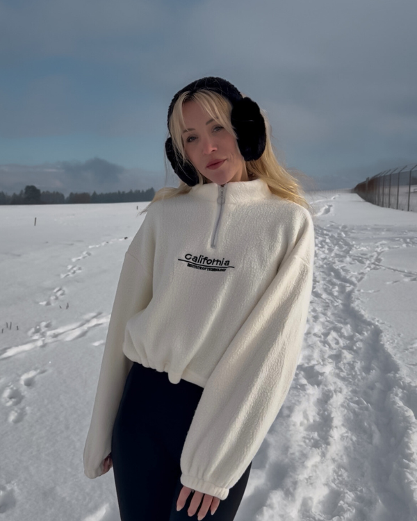 Fleece Pullover mit Kragen Caly