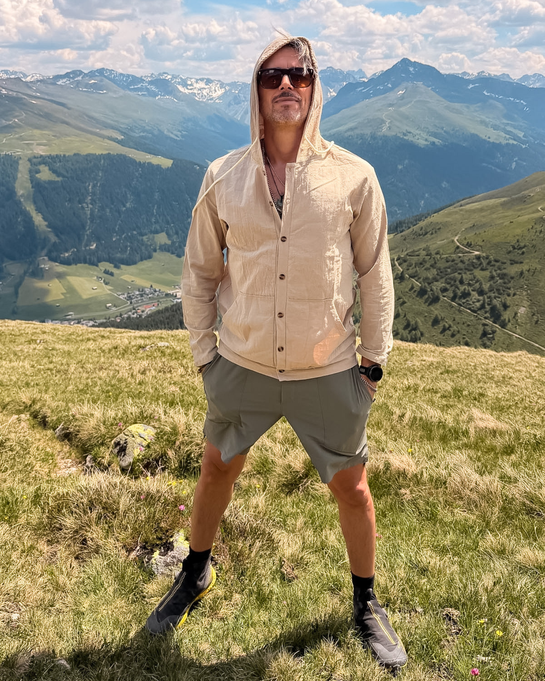 Leinen Kapuzen Shirt Valero