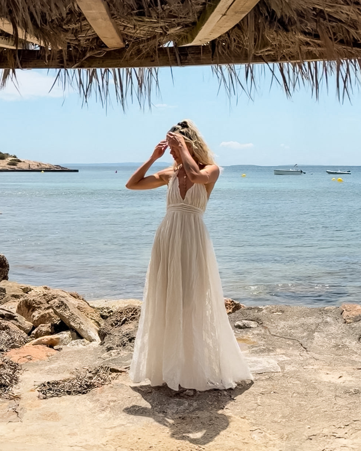 Boho Sommerkleid Damen lang und luftig