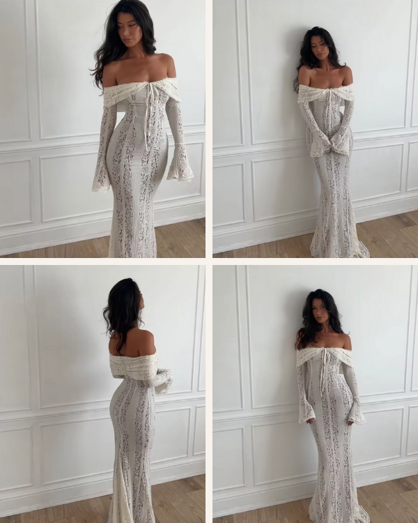 Bridal-Inspired Dress mit Off-Shoulder Schnitt