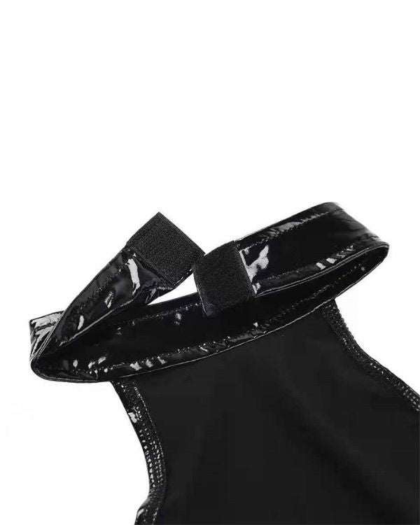 Latex Oberteil mit Kragen zum schliessen mit Klettverschluss 