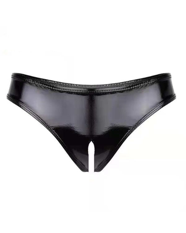 Kinky Style Dessous Latex Set Unterhose mit offenem Schritt 