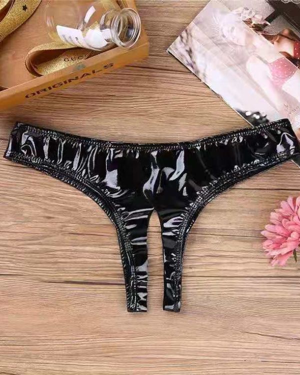Kunst Latex Unterhose mit offenem Schritt 