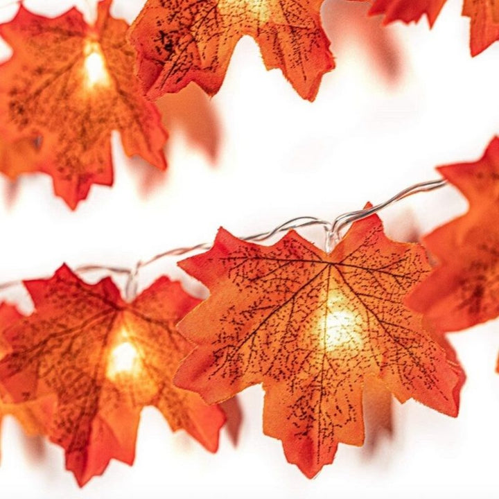 Strahlende LED-Ahornblätter als perfekte Herbstdeko