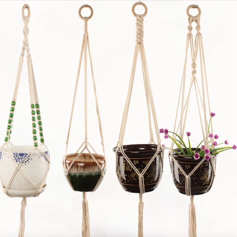 Makramee Baumwolle Blumentop Hänger für dein Zuhause 