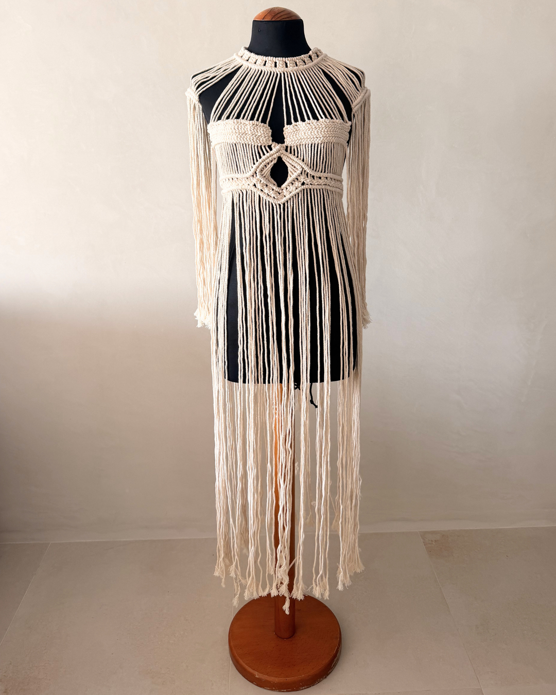 Makramee Fransen Kleid Temple Drift