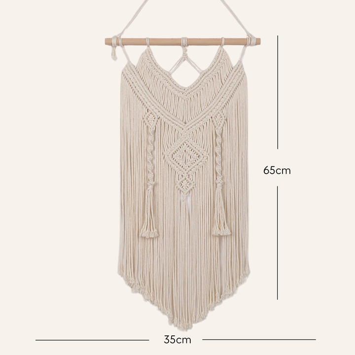 Ibiza Style Makramee Creme Wandbehang