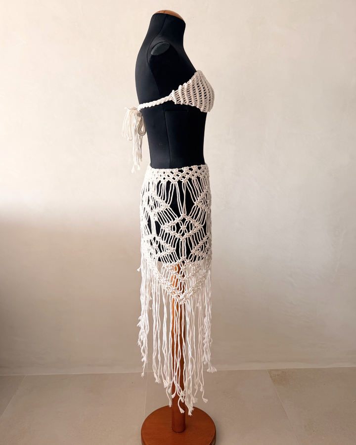 Crochet Bandeau Top und Rock Set
