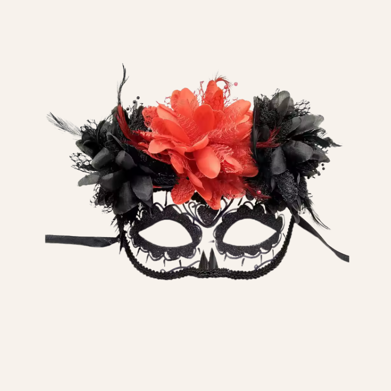 Dia de los Muertos Augenmaske Dark Rose